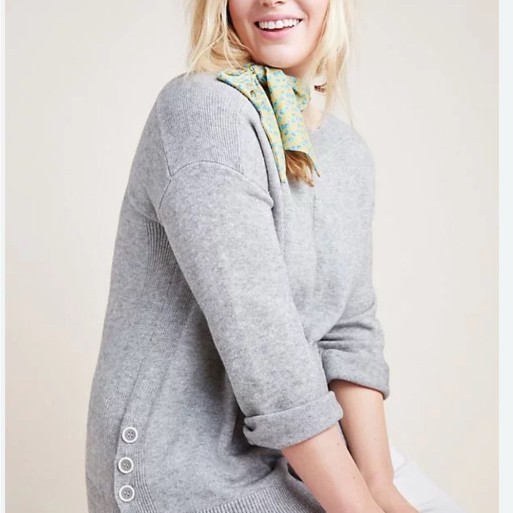 Anthropologie‎ Fresnel Pullover Women's Sweater with Button Detail size 1x